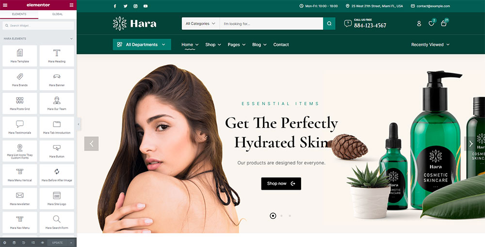 Hara - Beauty and Cosmetics Shop WooCommerce Theme